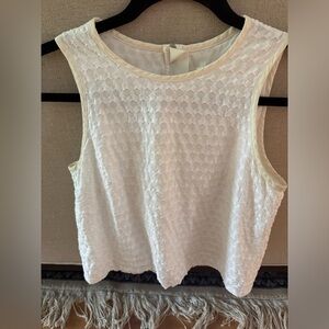 rag&bone cropped white-tanktop blouse